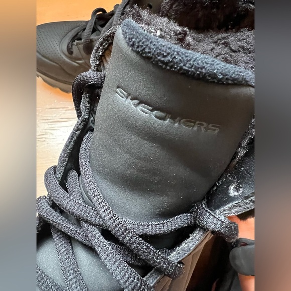 Skechers Uno Rugged Fall Air Black Winter Booties Women’s Sz 7.5 - Picture 9 of 11